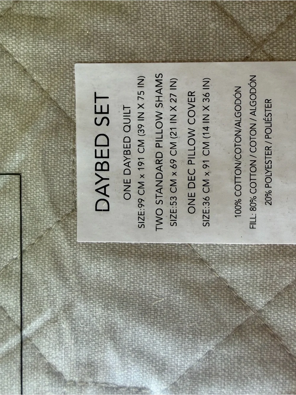 Eddie Bauer Home 4 Piece Daybed Set in Salmon Ladder Beige